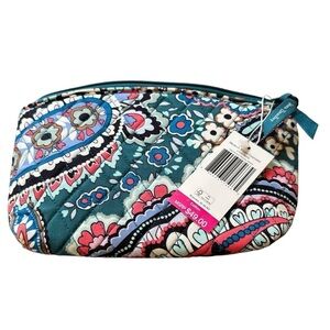 Vera Bradley NWT Medium Travel Cosmetic Bag Haymarket Paisley Jewel